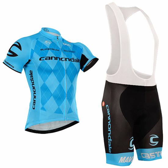 2016 Maillot Cannondale Tirantes Mangas Cortas Negro Y Azul